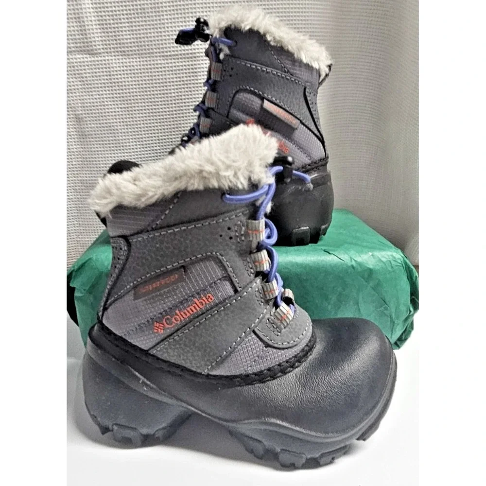 Columbia Rope Tow III‎ unisex kids faux fur snow boots BC1323-033 US 8/EU25